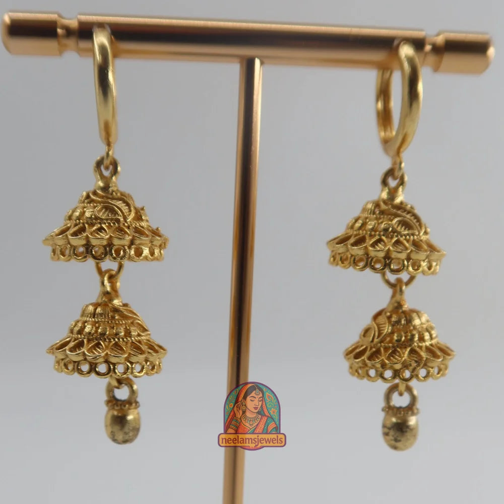 Lotus Dome Double Jhumka