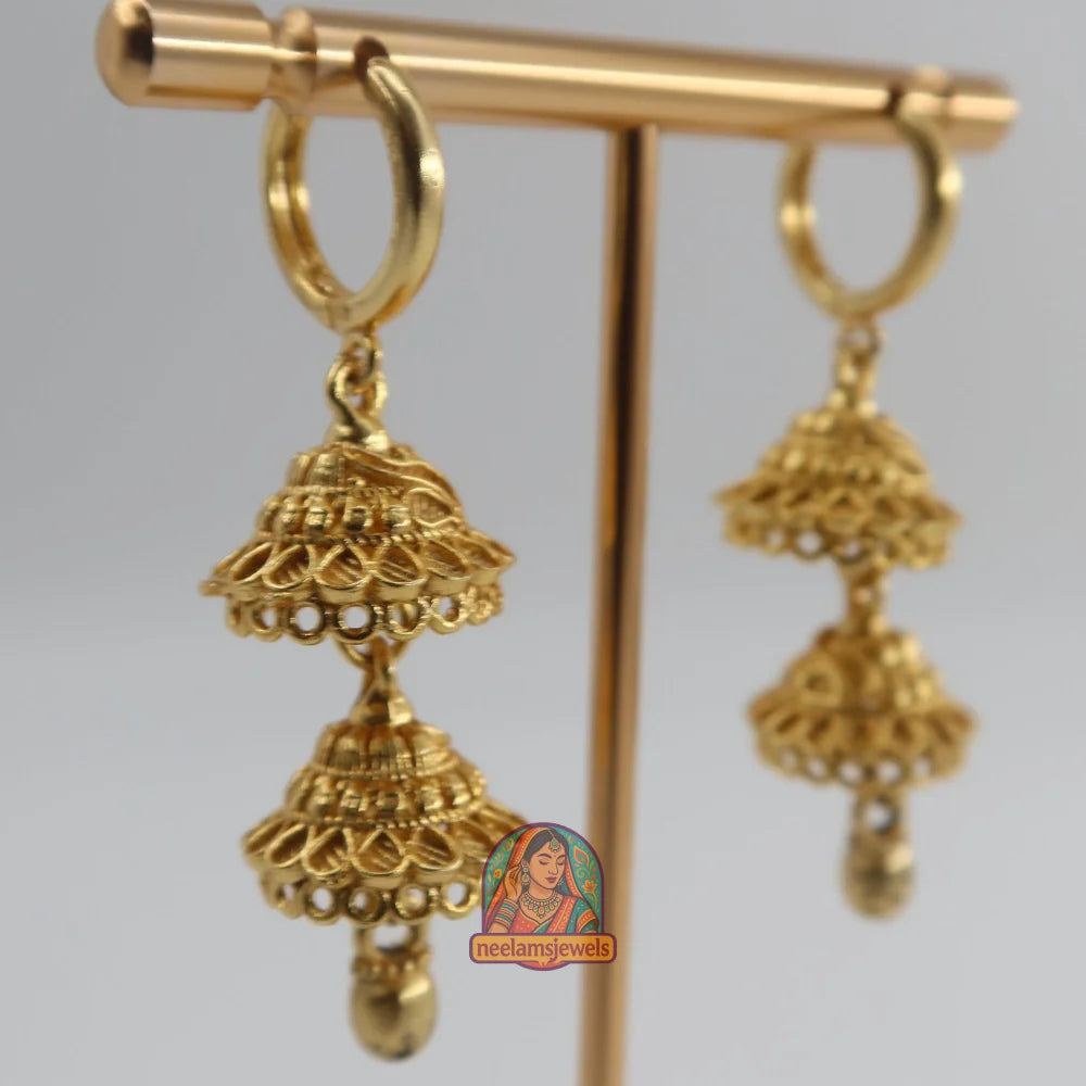 Lotus Dome Double Jhumka