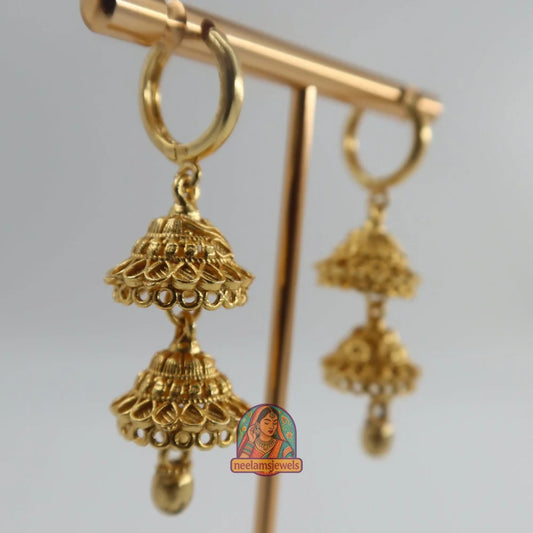 Lotus Dome Double Jhumka