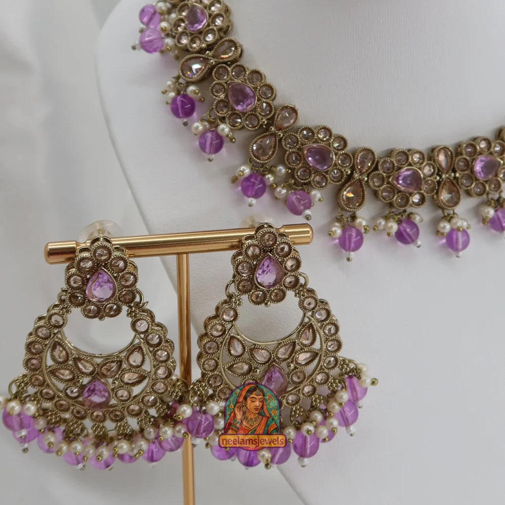 Loveleen Necklace Set (Lavender)