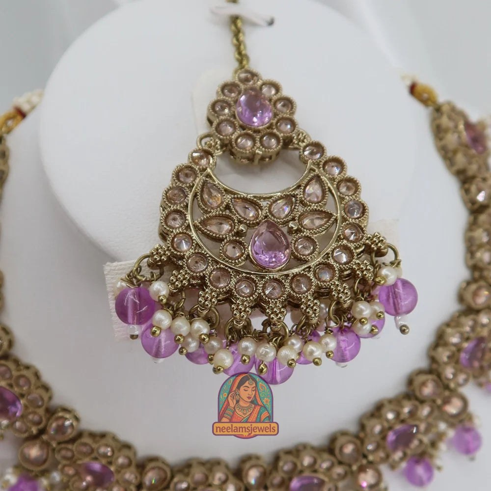 Loveleen Necklace Set (Lavender)