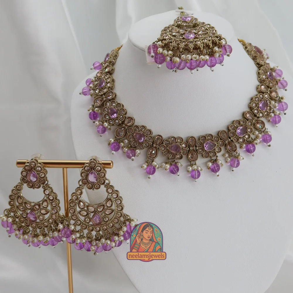 Loveleen Necklace Set (Lavender)