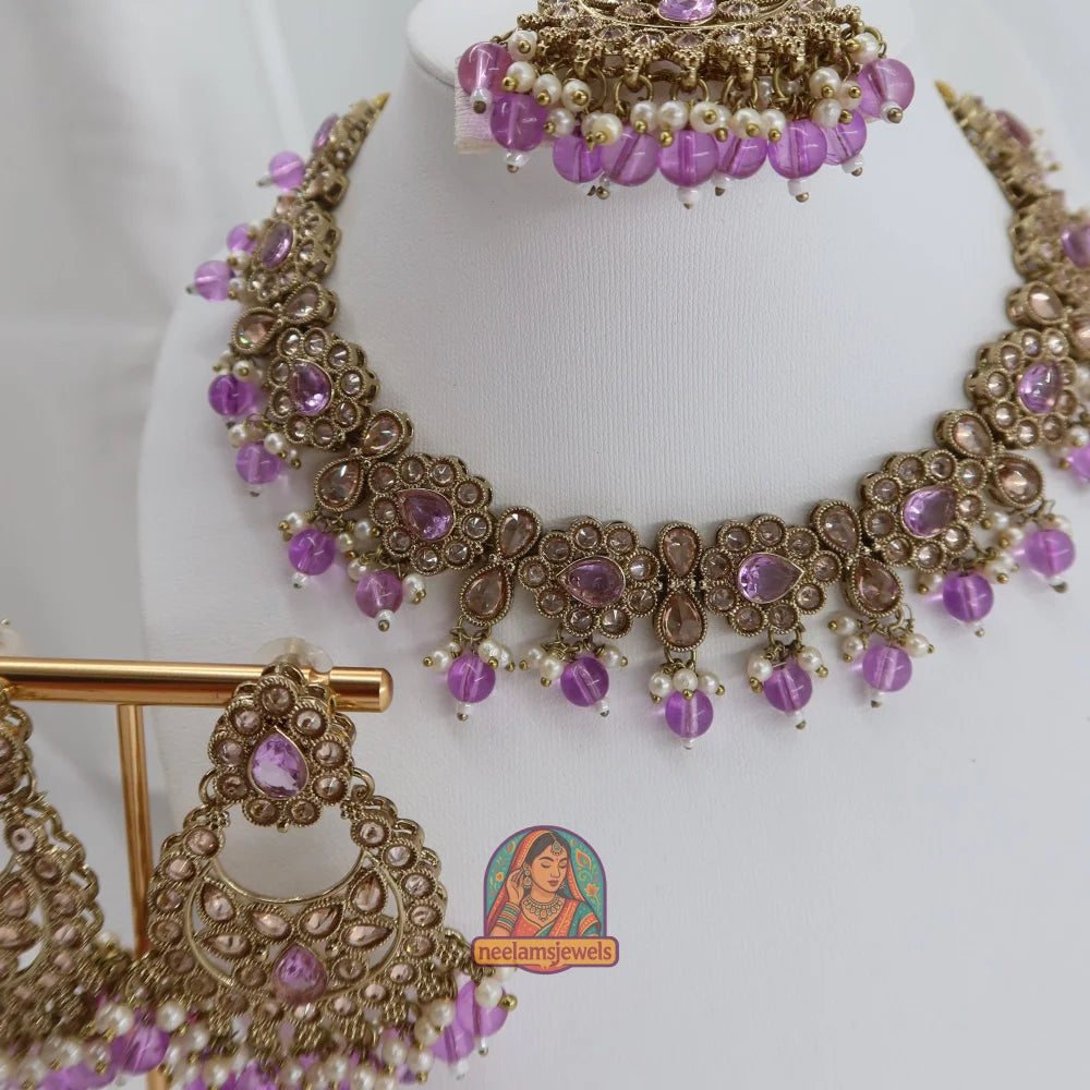 Loveleen Necklace Set (Lavender)