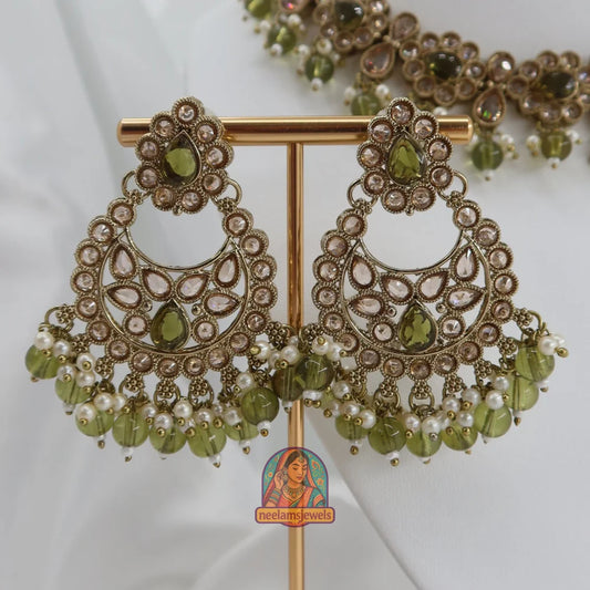Loveleen Necklace Set (Mehndi Green)