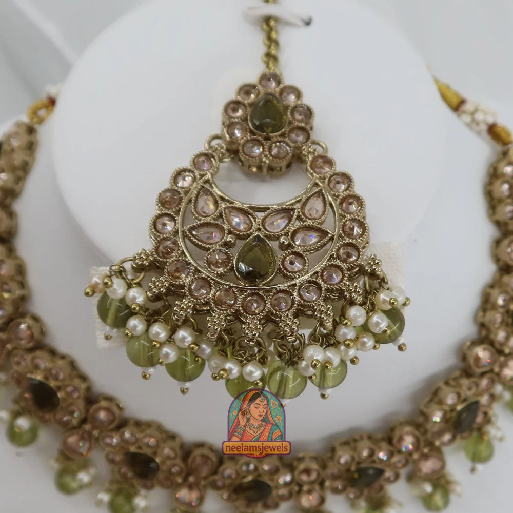 Loveleen Necklace Set (Mehndi Green)
