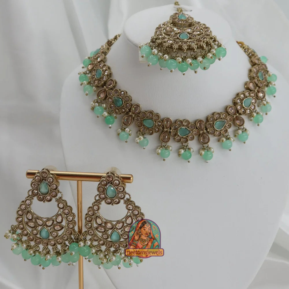 Loveleen Necklace Set (Mint)