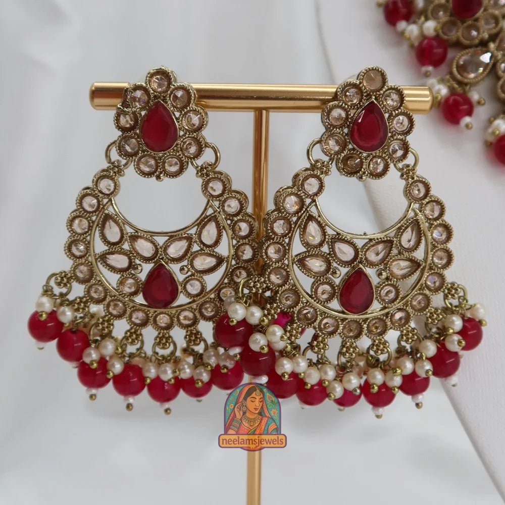 Loveleen Necklace Set (Red)