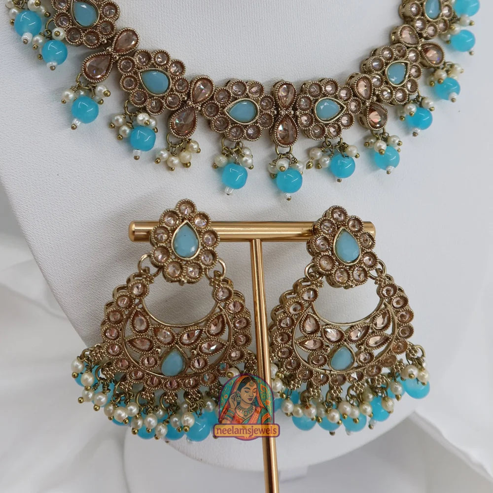 Loveleen Necklace Set (Turquoise)
