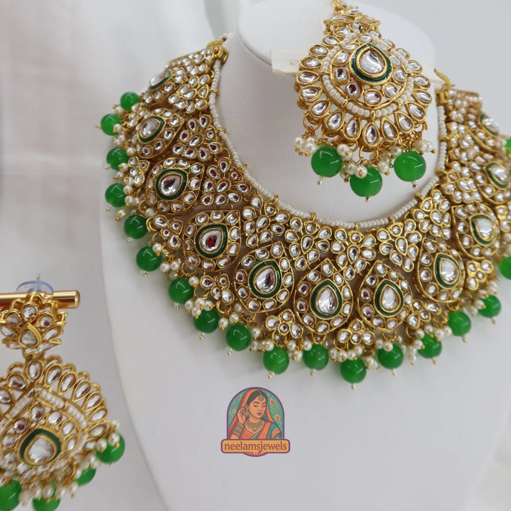 Mahal-e-Noor Necklace Set (Green)