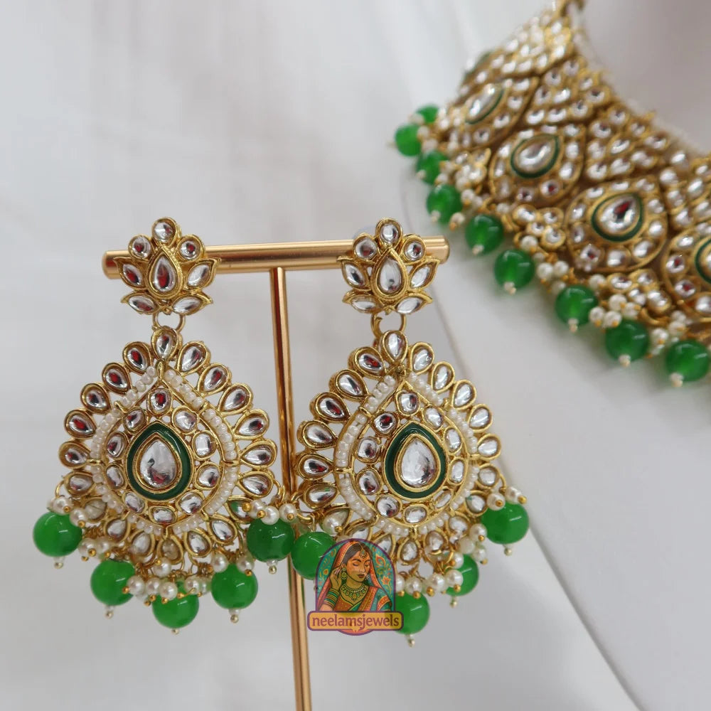 Mahal-e-Noor Necklace Set (Green)