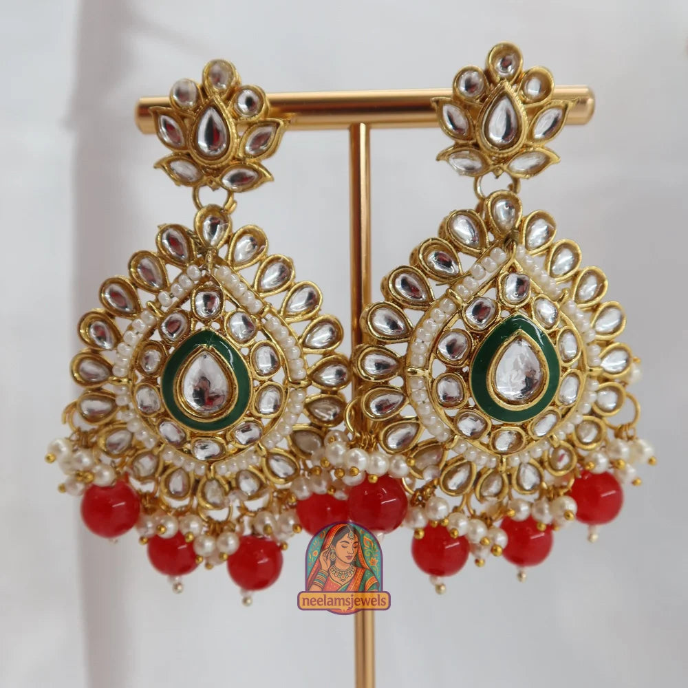 Mahal-e-Noor Necklace Set (Red)