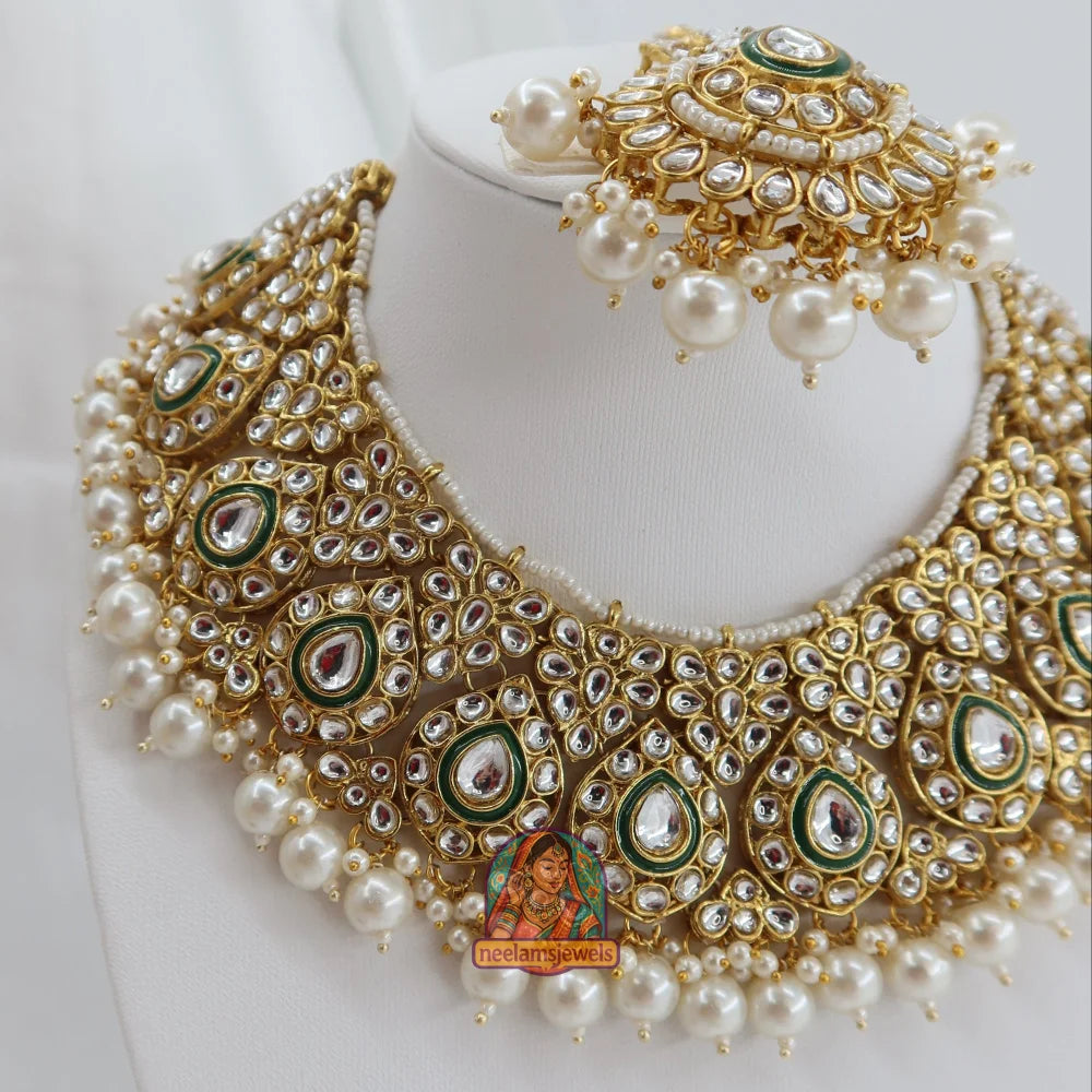 Mahal-e-Noor Necklace Set (White)