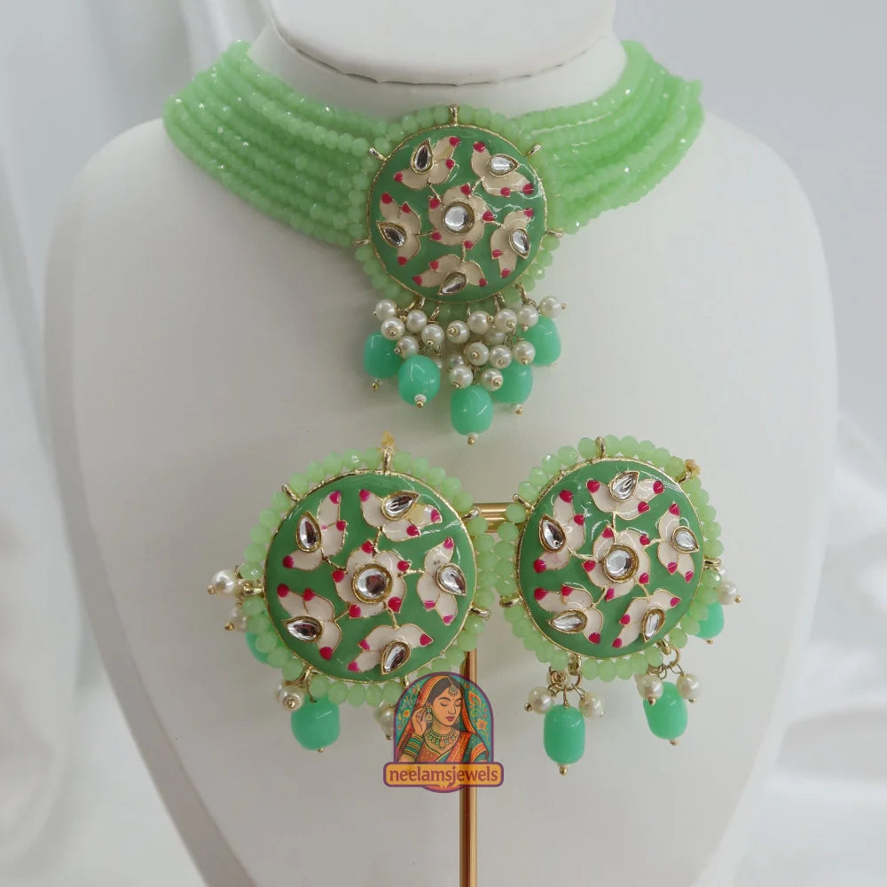 Mahima Meenakari Necklace (Green)