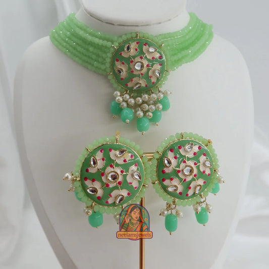 Mahima Meenakari Necklace (Green)