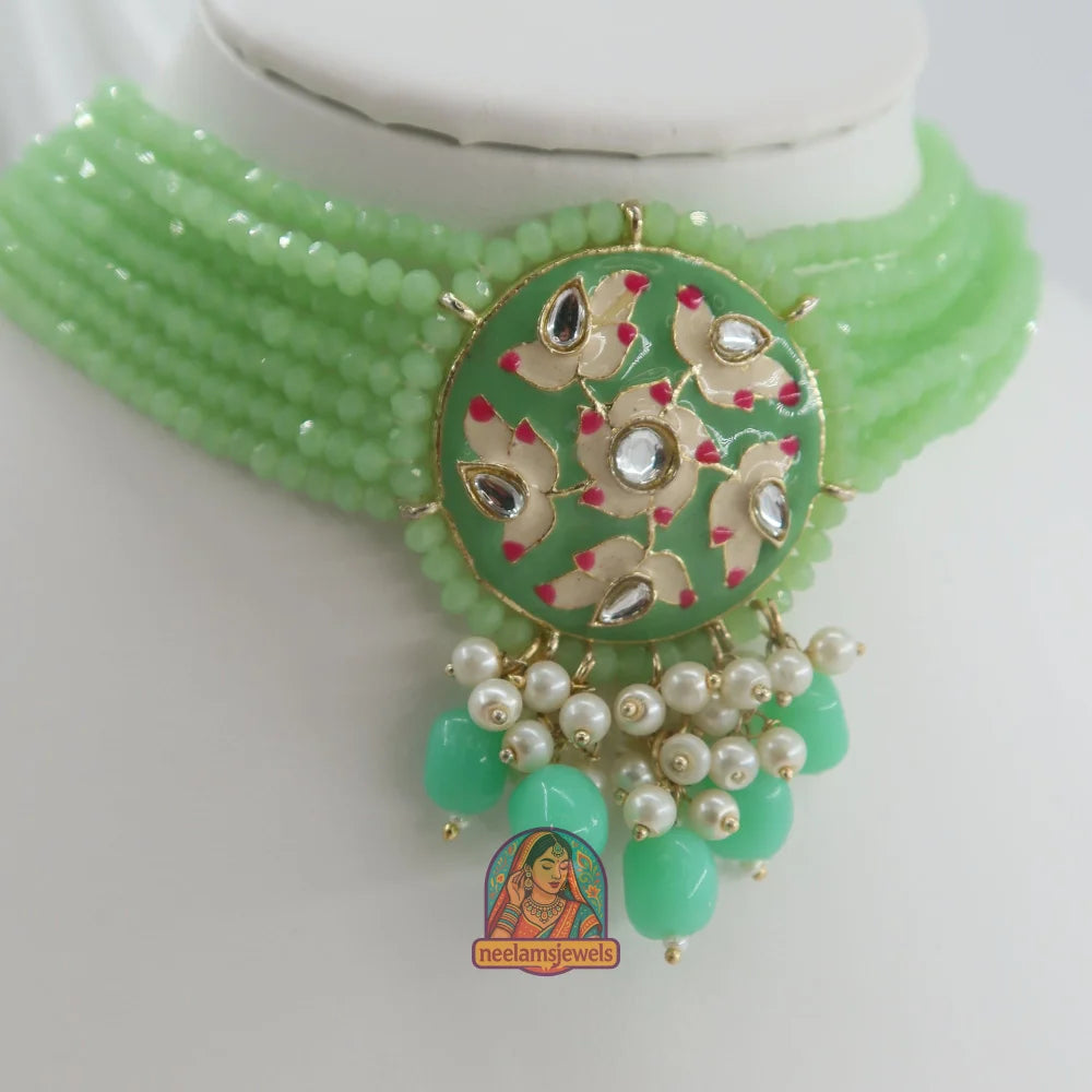 Mahima Meenakari Necklace (Green)
