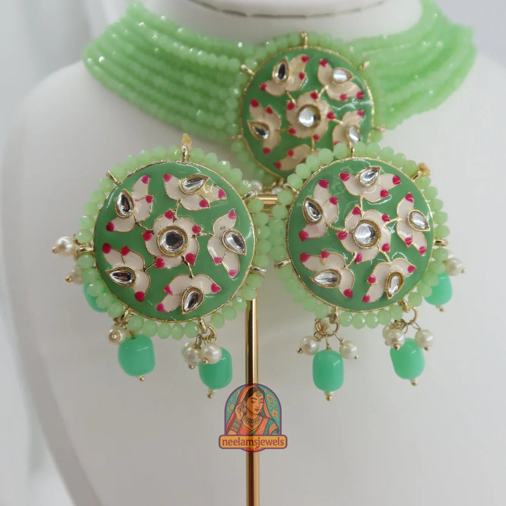 Mahima Meenakari Necklace (Green)