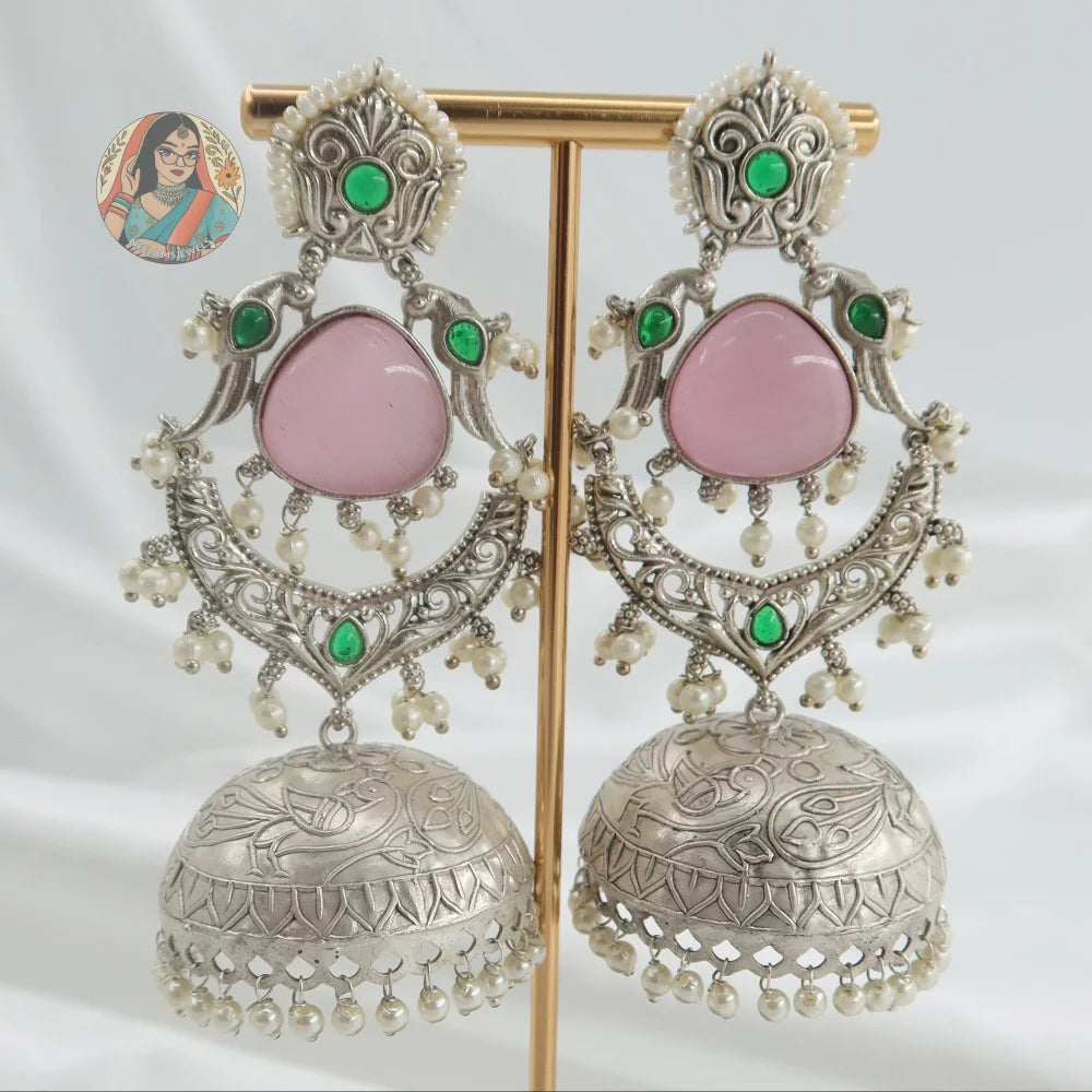 Maitreyi Silver Earrings - A