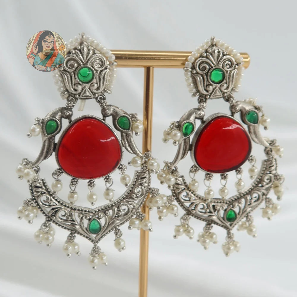 Malati Silver Earrings - A