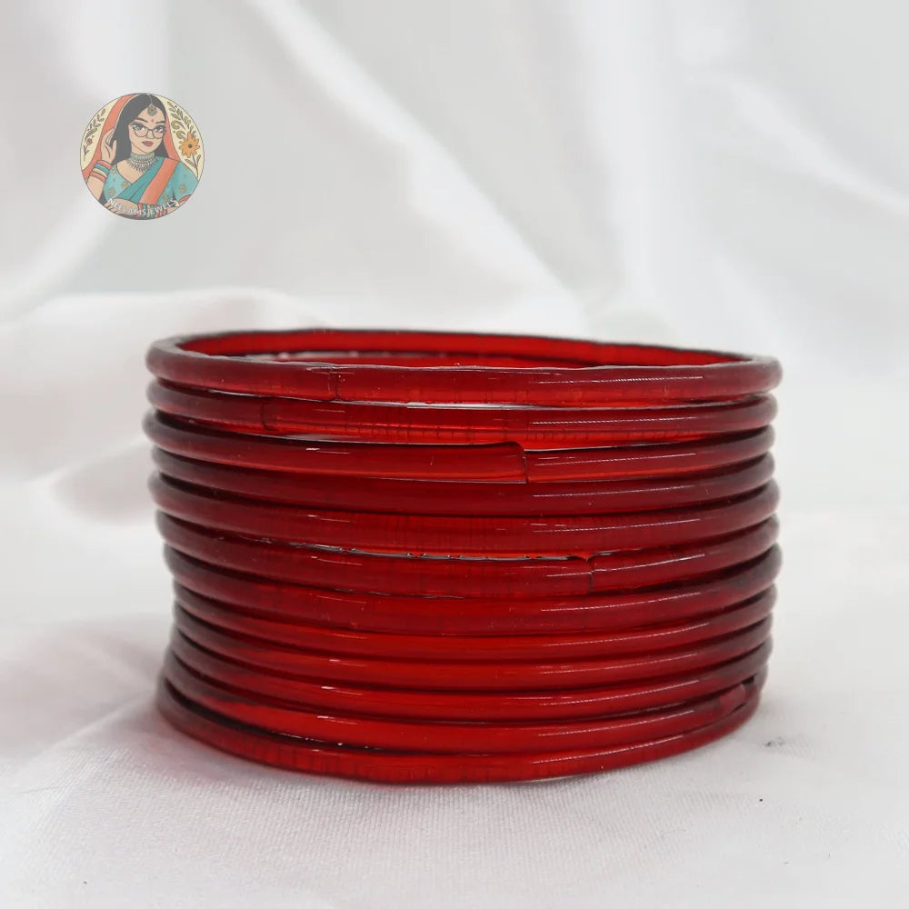 ’Maroon’ Rang Pakka Glass Bangle Set
