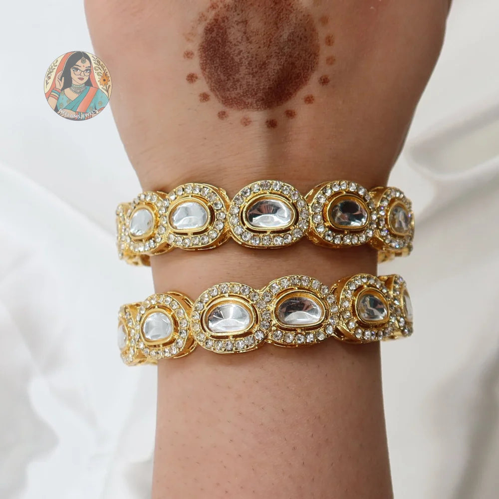 Masooma Gold Accent Bangles