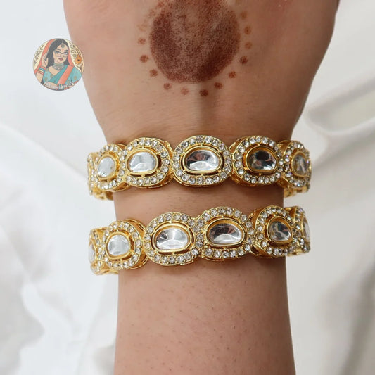 Masooma Gold Accent Bangles