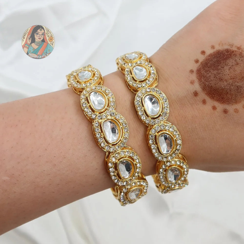 Masooma Gold Accent Bangles