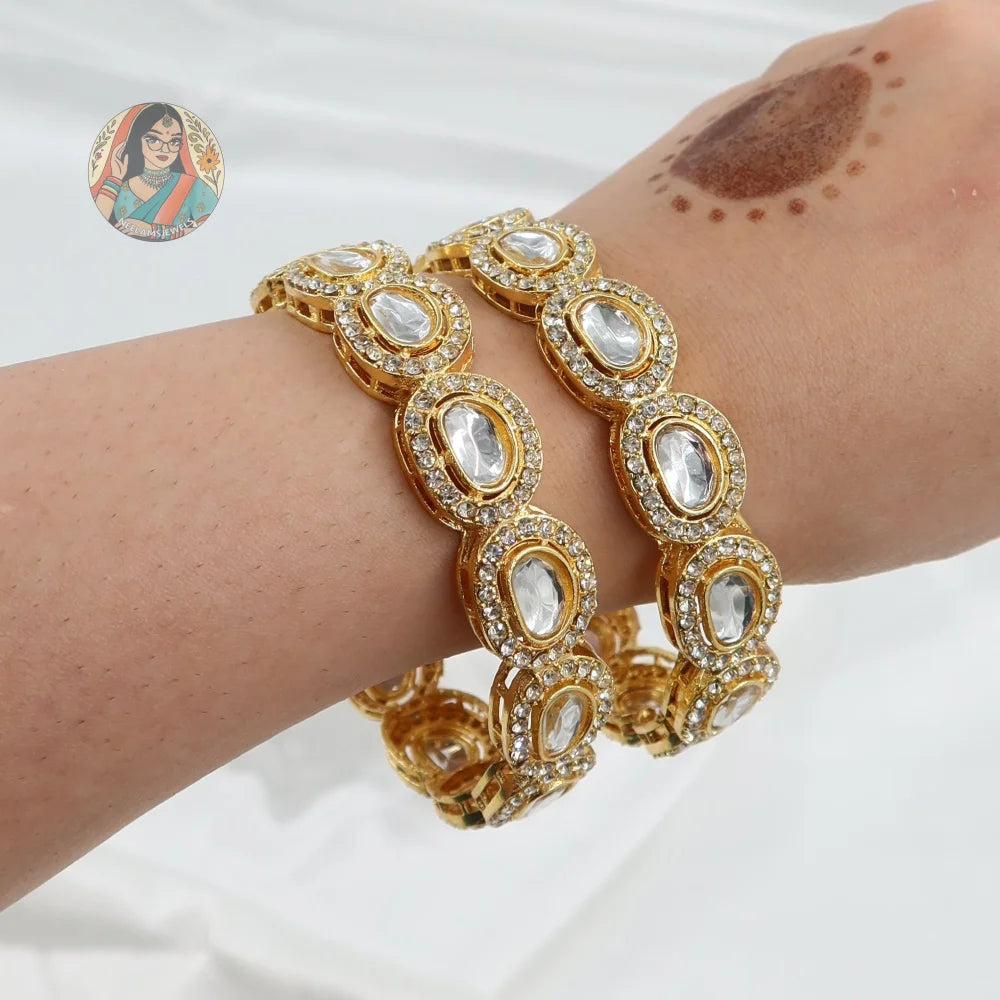 Masooma Gold Accent Bangles