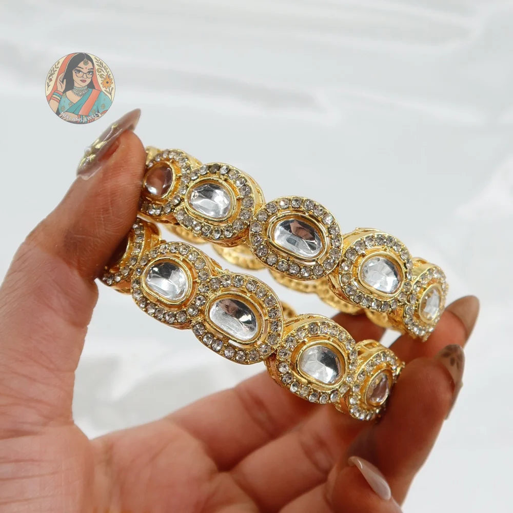 Masooma Gold Accent Bangles