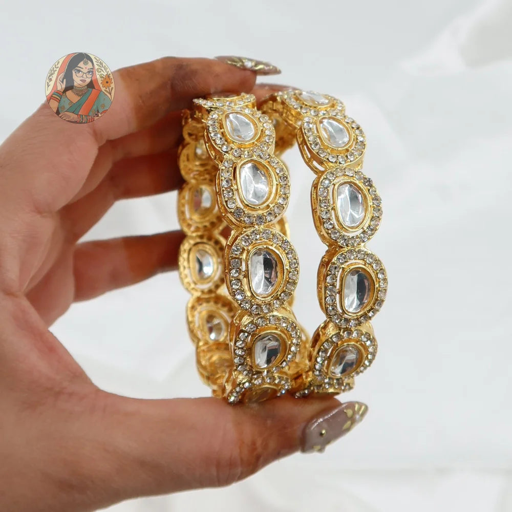 Masooma Gold Accent Bangles