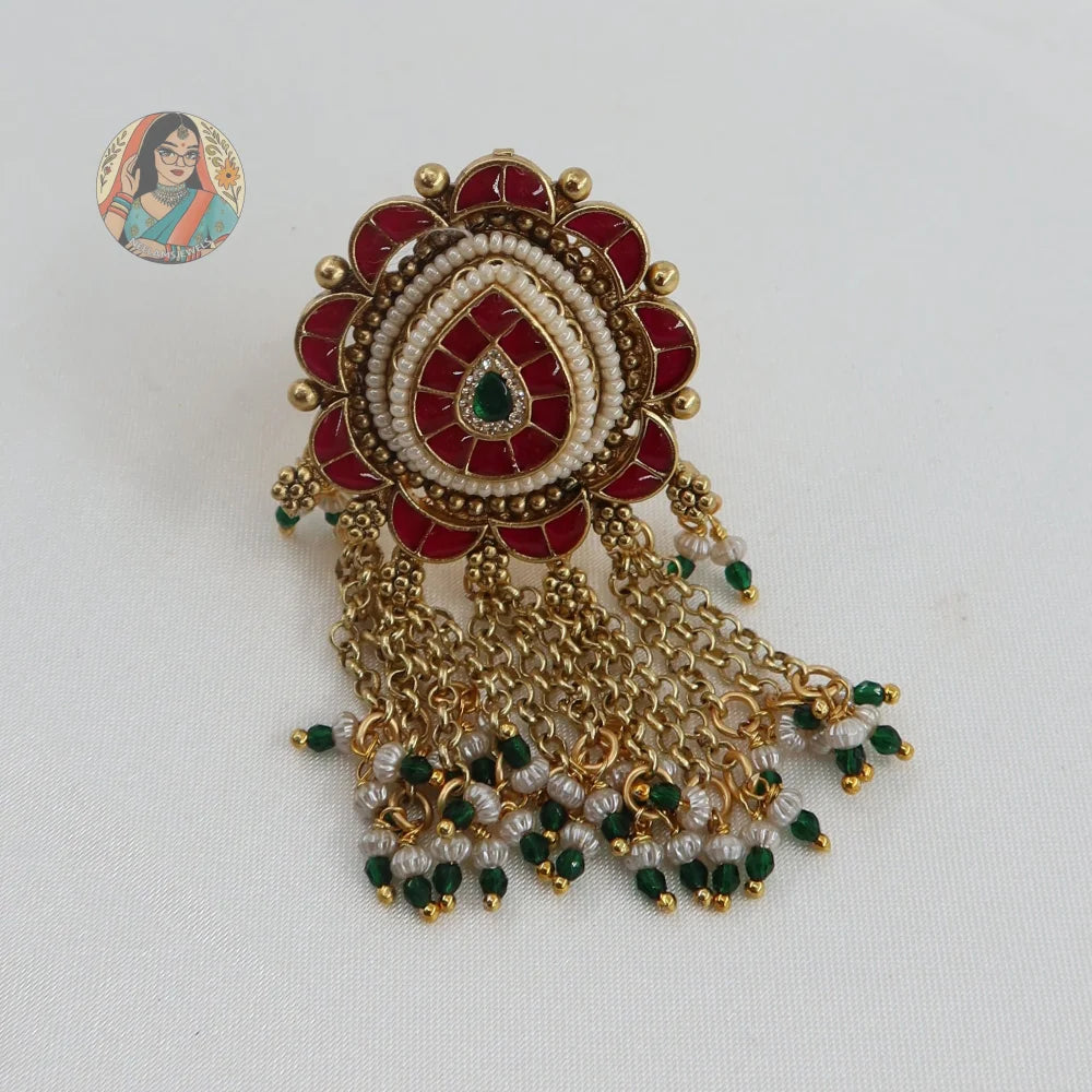 Meenakari Kundan Heritage Ring