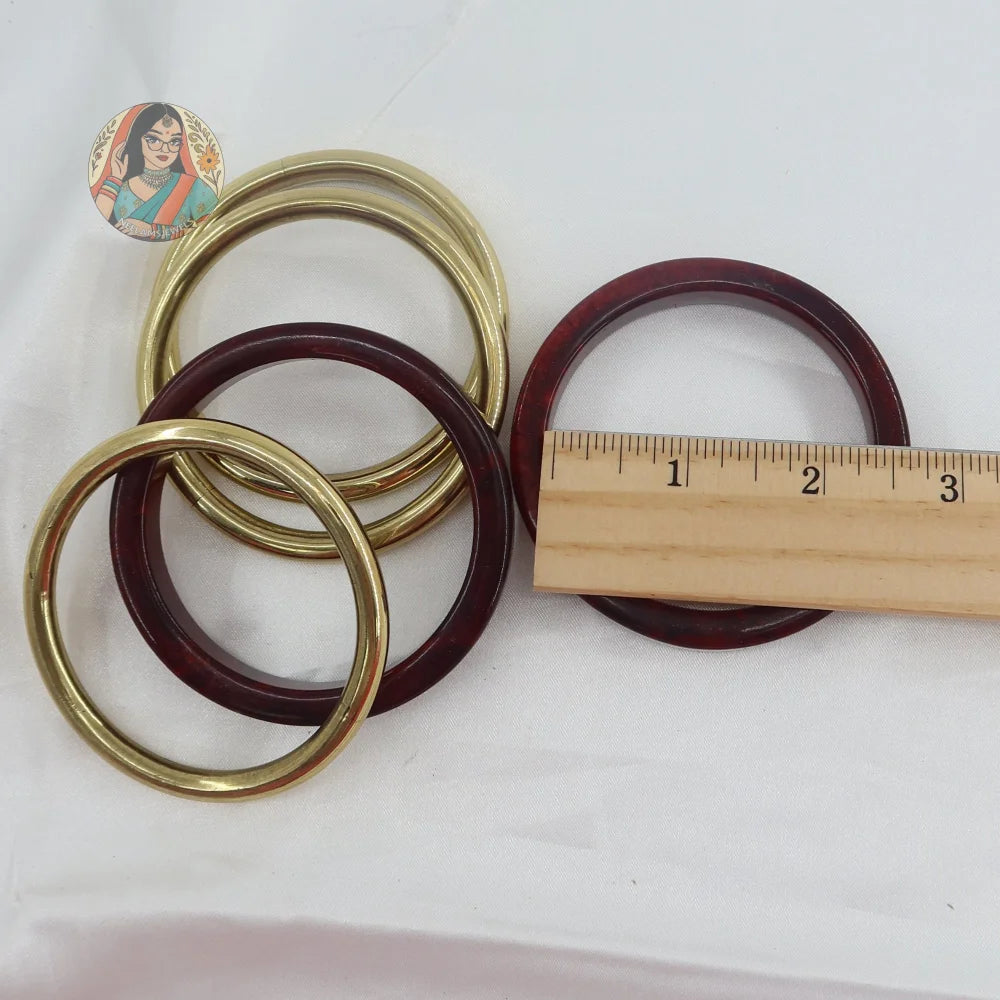 Meera Resin/Brass Bangle Stack