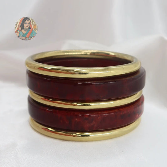 Meera Resin/Brass Bangle Stack