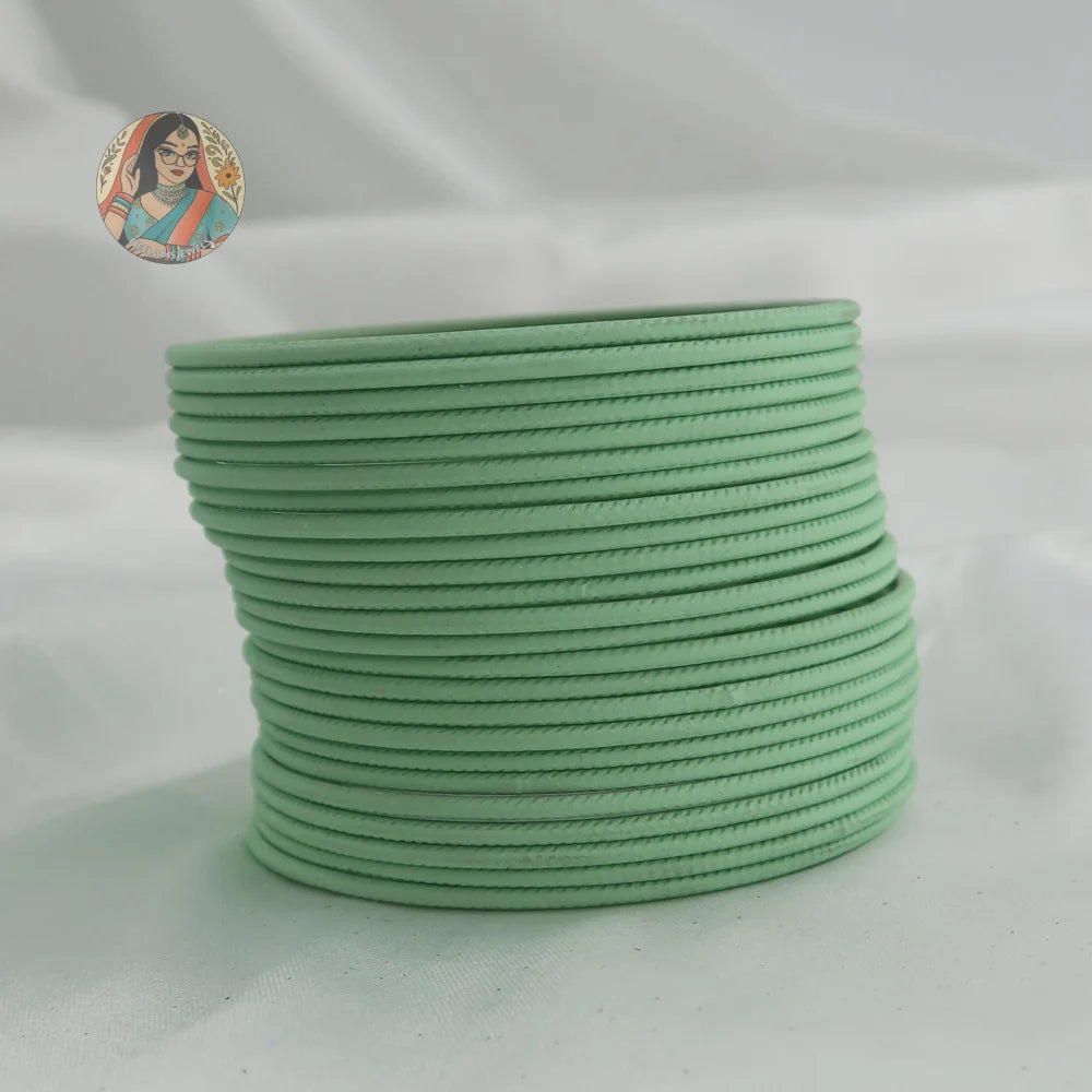 ’Mint’ Plain Matte Bangle Set