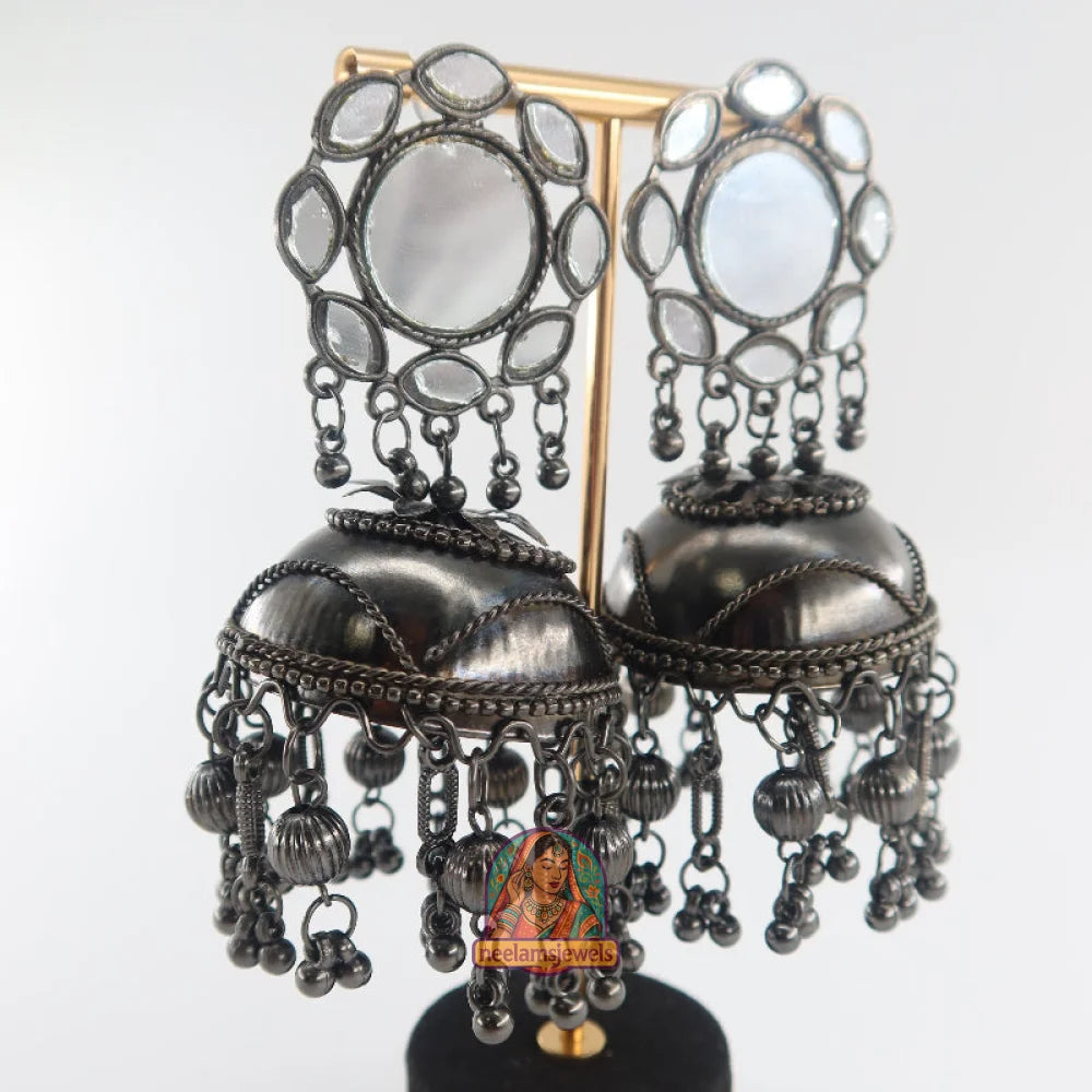 Mirror Dome Jhumkas