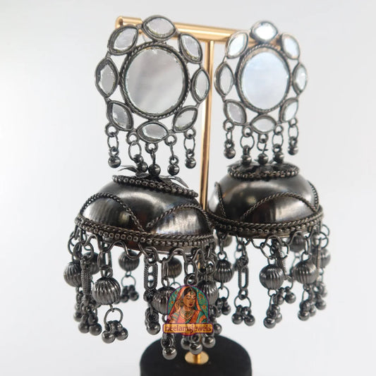 Mirror Dome Jhumkas