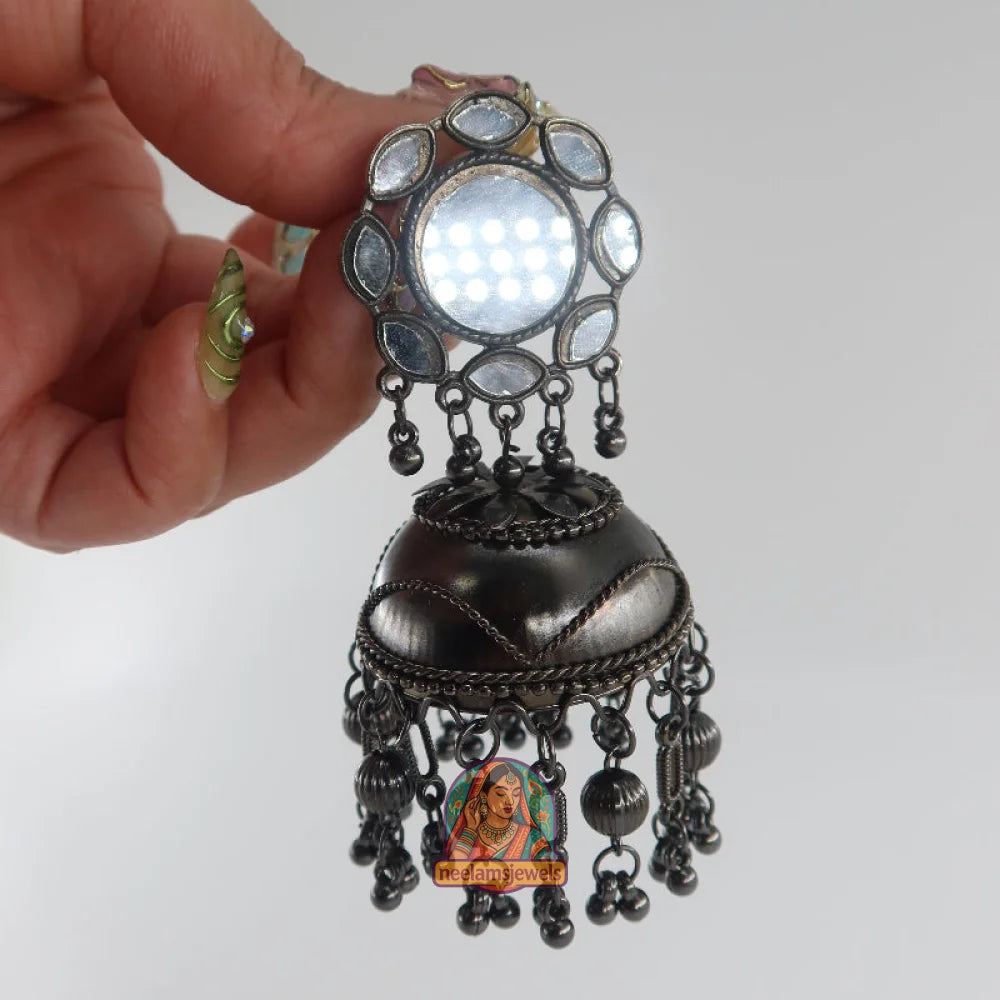 Mirror Dome Jhumkas