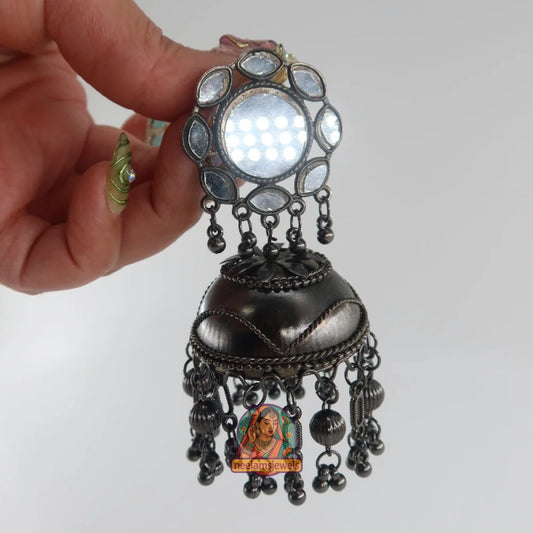 Mirror Dome Jhumkas