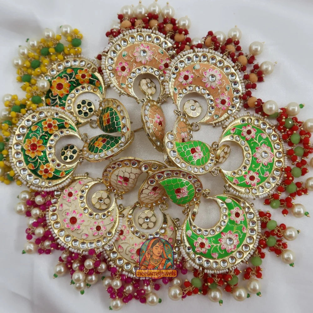 Morni - Meenakari Earrings