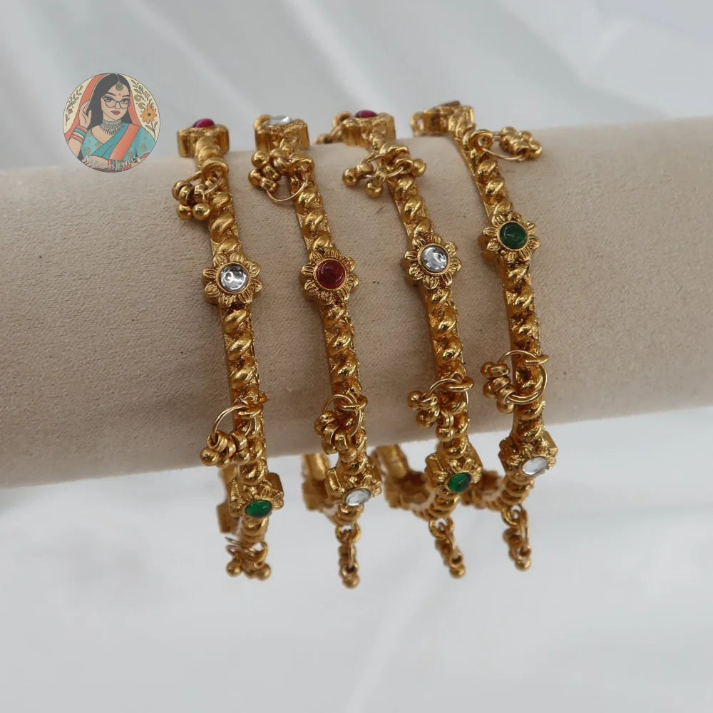 Multi-Phool Ghungroo Bangles (4)