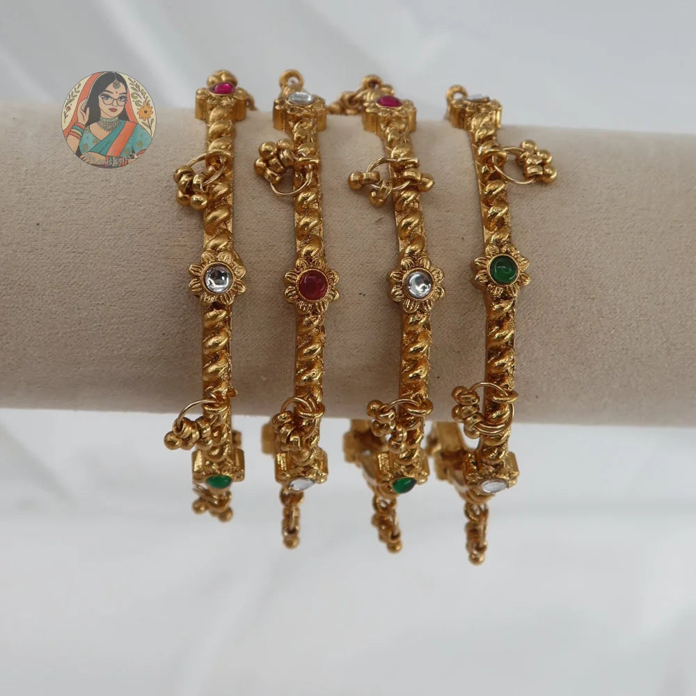 Multi-Phool Ghungroo Bangles (4)