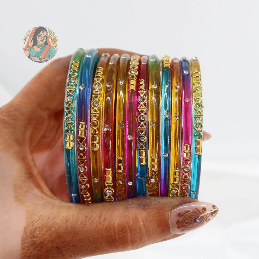 ’Multicolor’ Mehwish Glass Bangle Set