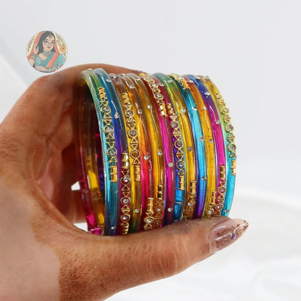 ’Multicolor’ Mehwish Glass Bangle Set