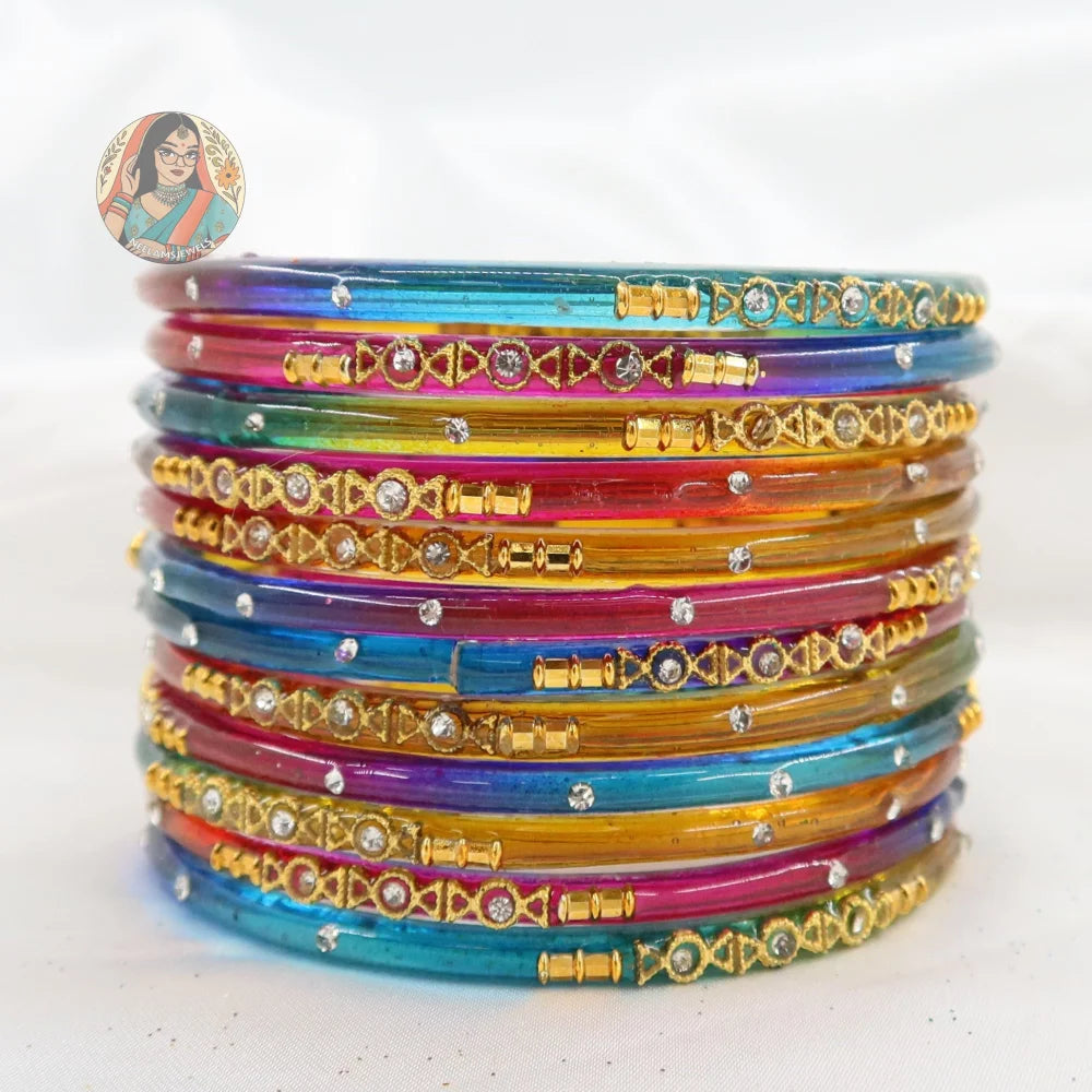 ’Multicolor’ Mehwish Glass Bangle Set