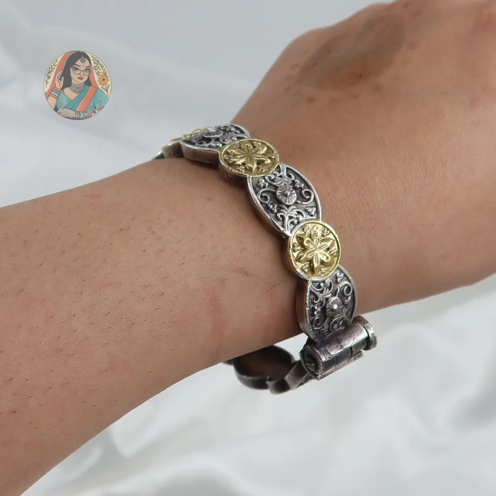 Nandini Oxidized Dual-Tone Bangle