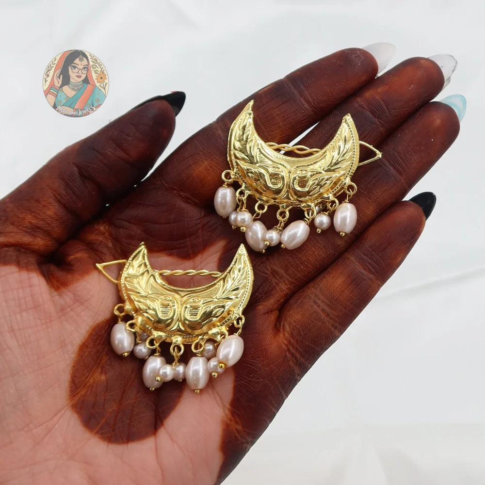 Nirmal - Panjabi Gold Hair Pins - A