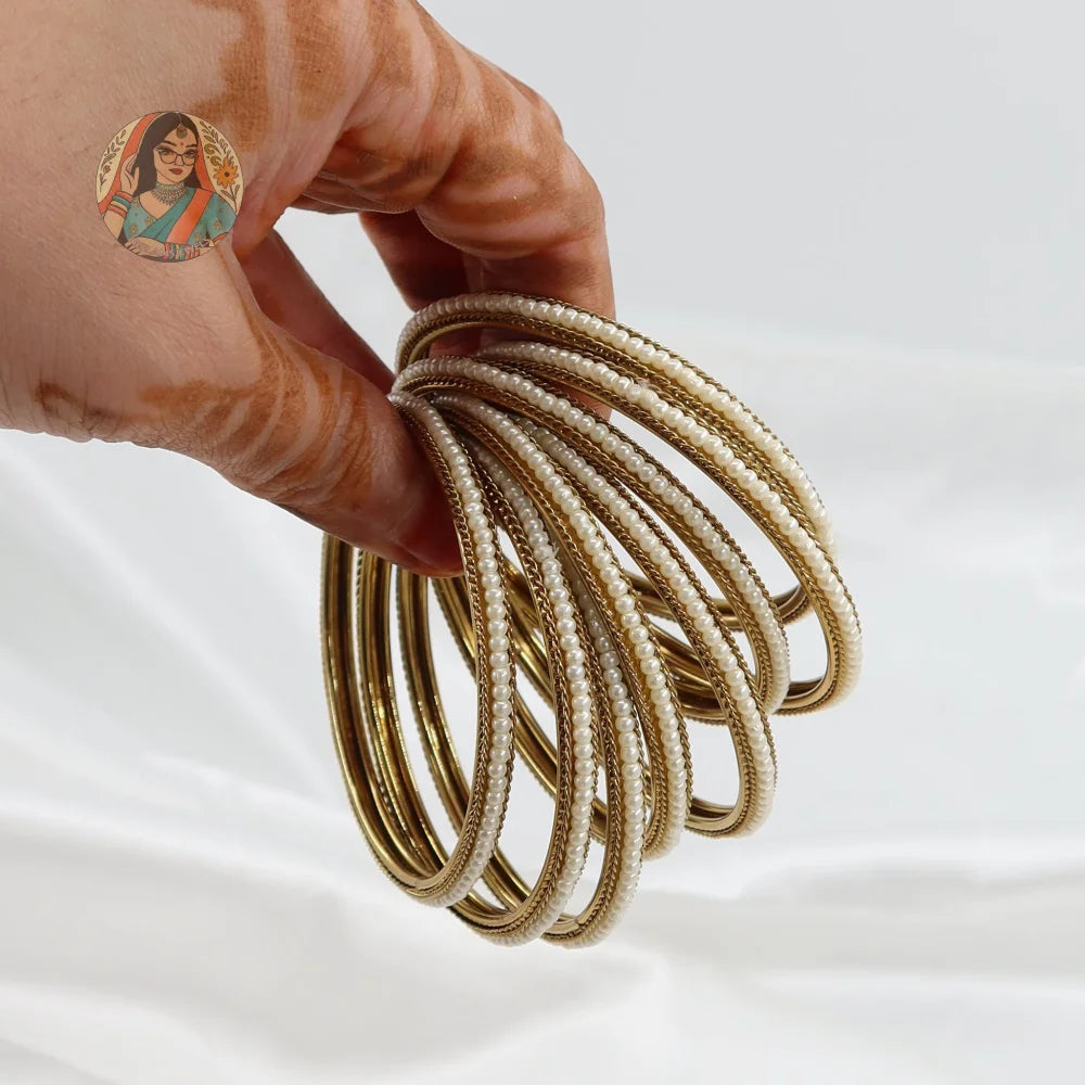 Nisha Gold Accent Bangles