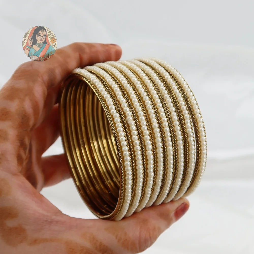 Nisha Gold Accent Bangles