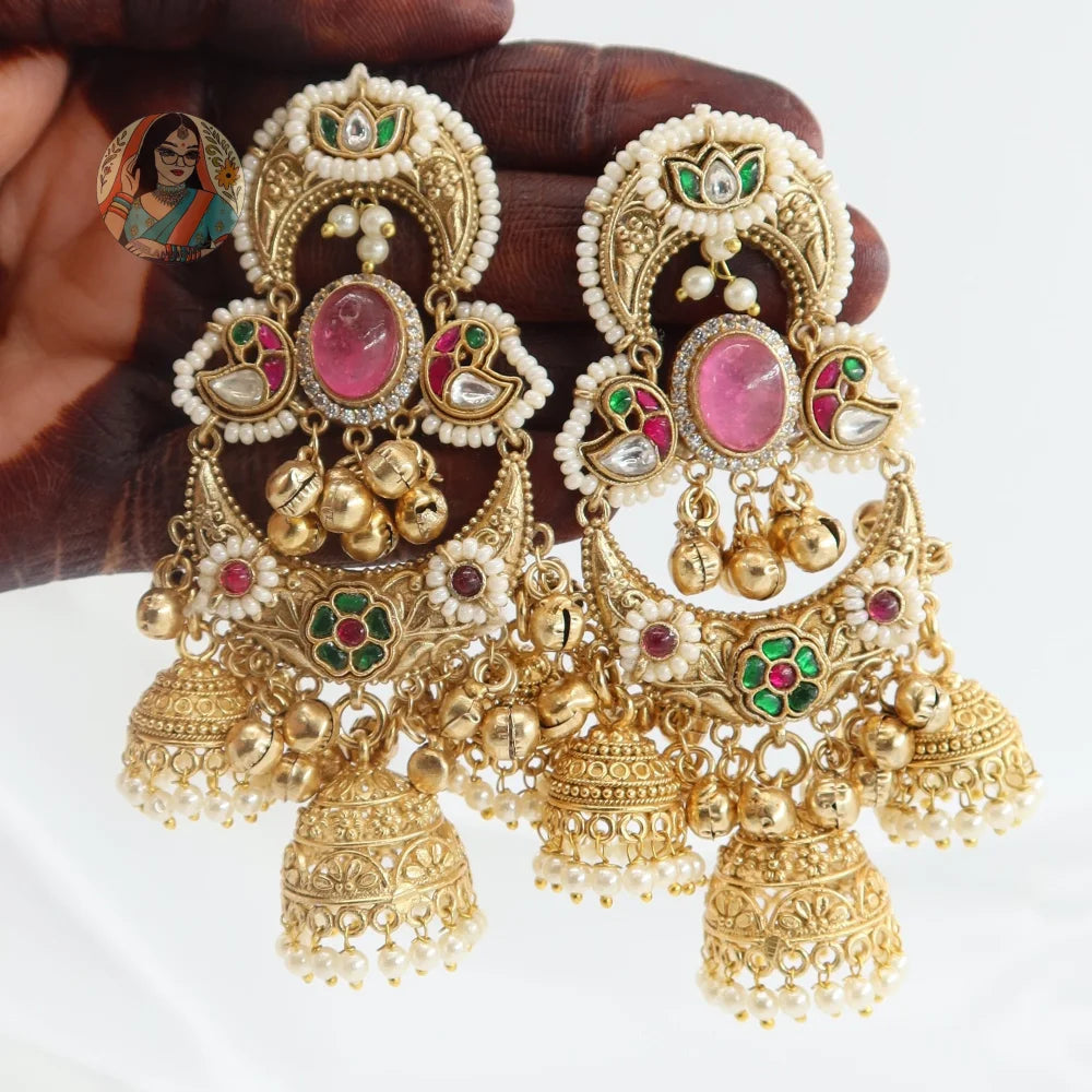 Nisha Gold Earrings - B