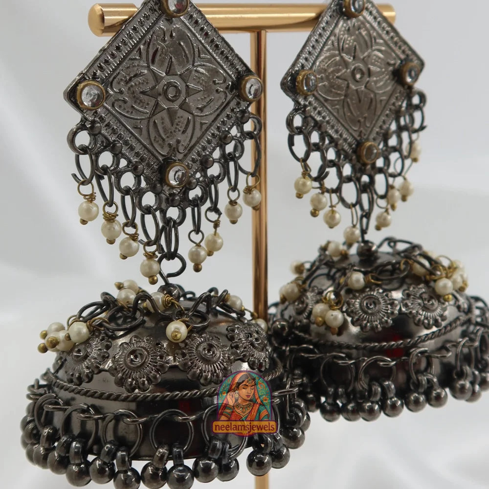 Nisha Oxidized Jhumke