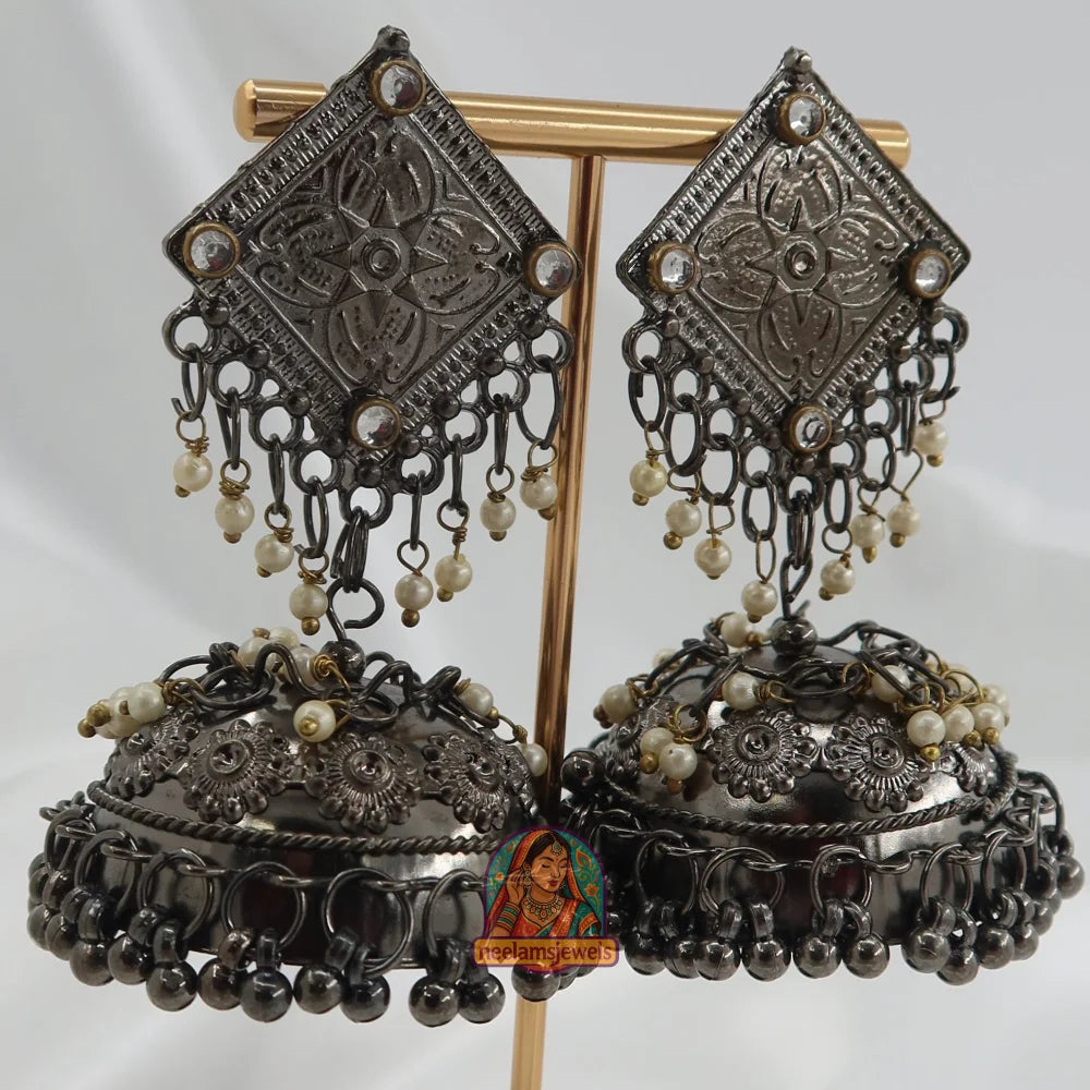 Nisha Oxidized Jhumke